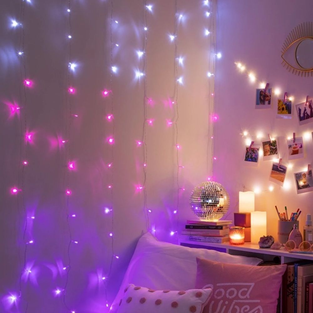 2 boxes for $12  LED Ombre Cascading Curtain Lights USB or Battery Operat…